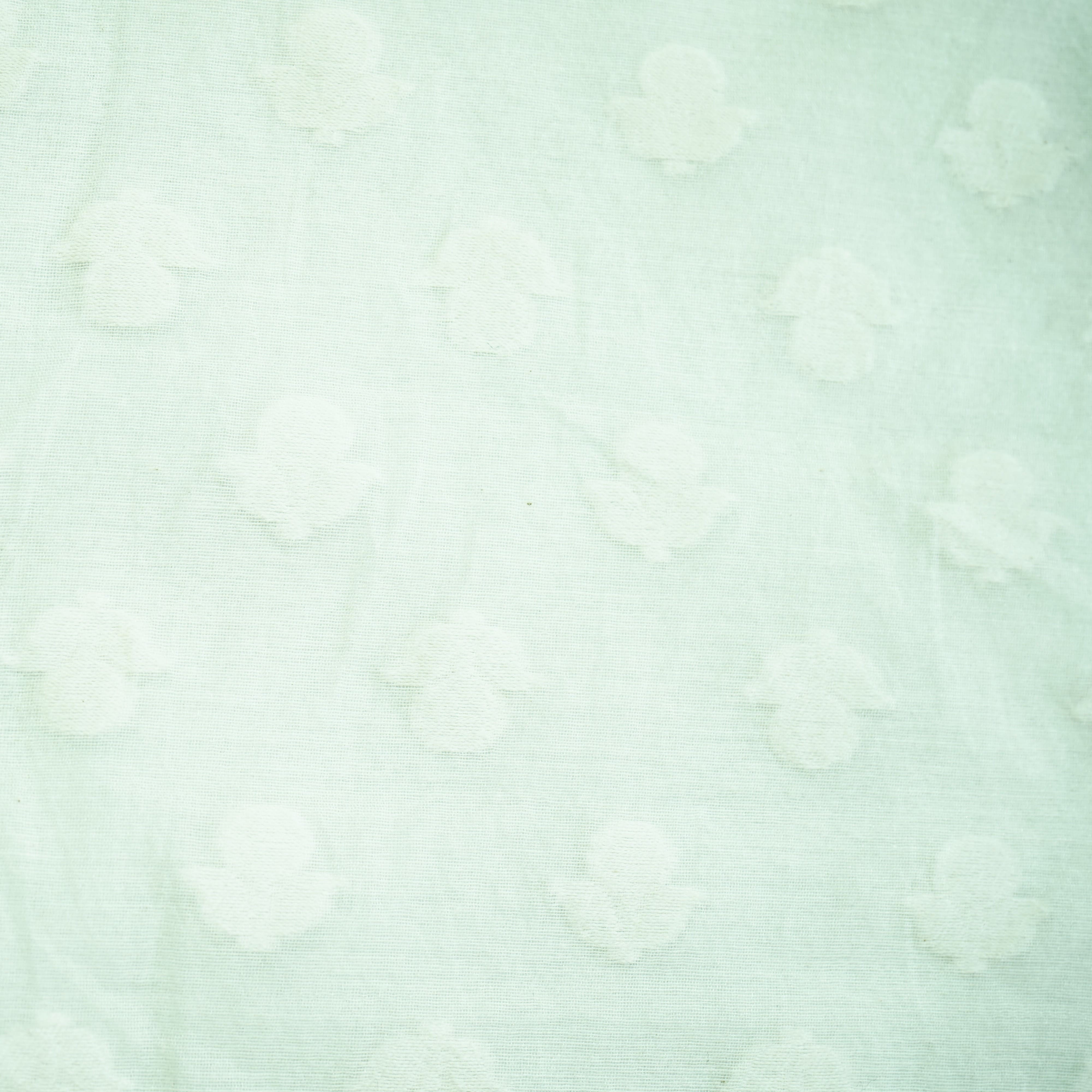 Off White Buti Handloom Dyeable Cotton Staple Fabric