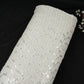 White Dyeable Sequins Embroidery Georgette Fabric DR-32402