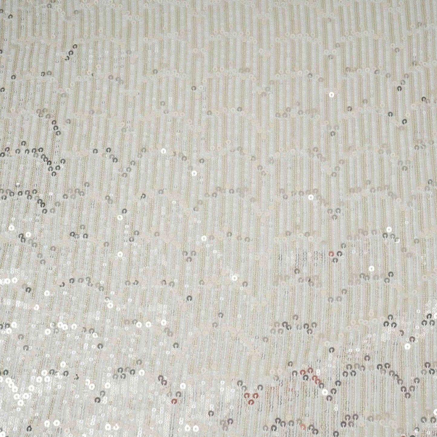 White Dyeable Sequins Embroidery Georgette Fabric DR-32402