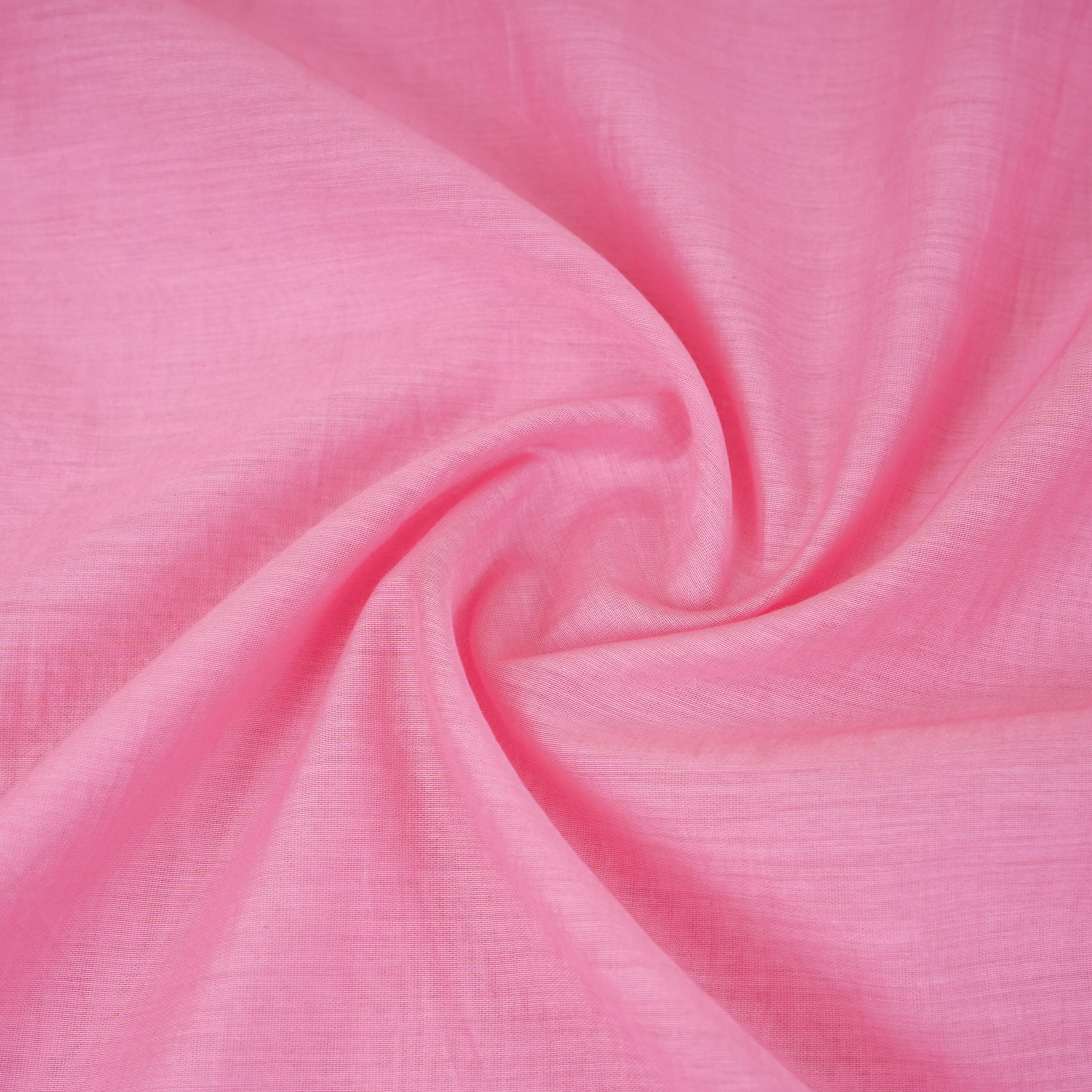 Pink Solid Mul Chanderi Fabric DC-30344 - TradeUNO