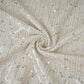 White Dyeable Sequins Embroidery Georgette Fabric DR-32402
