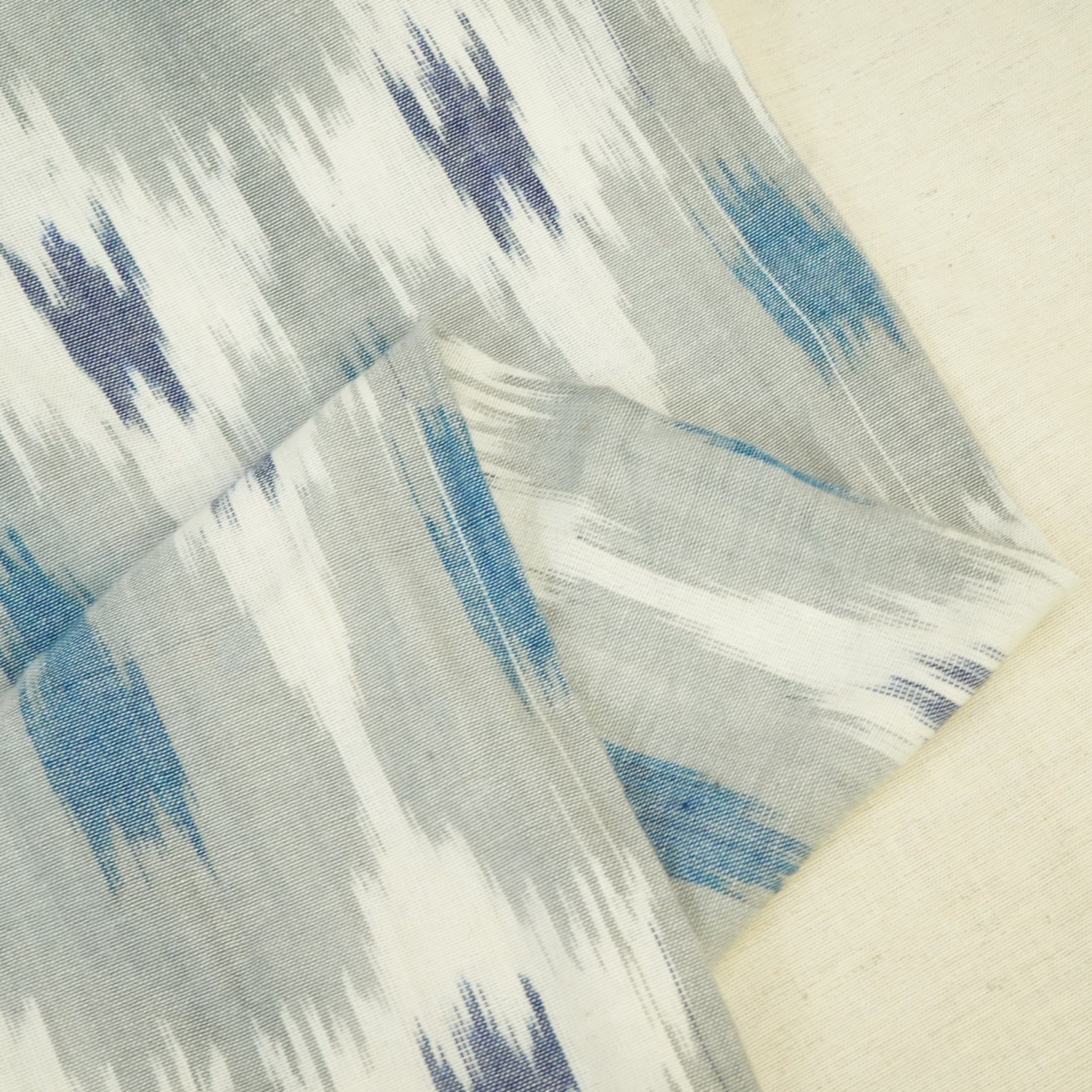 Grey Ikkat Print Cotton Fabric 19941