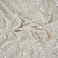 White Dyeable Sequins Embroidery Georgette Fabric DR-32402