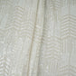 White Dyeable Chevron Sequins Embroidery Georgette Fabric DR-32401