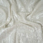 White Dyeable Chevron Sequins Embroidery Georgette Fabric DR-32401