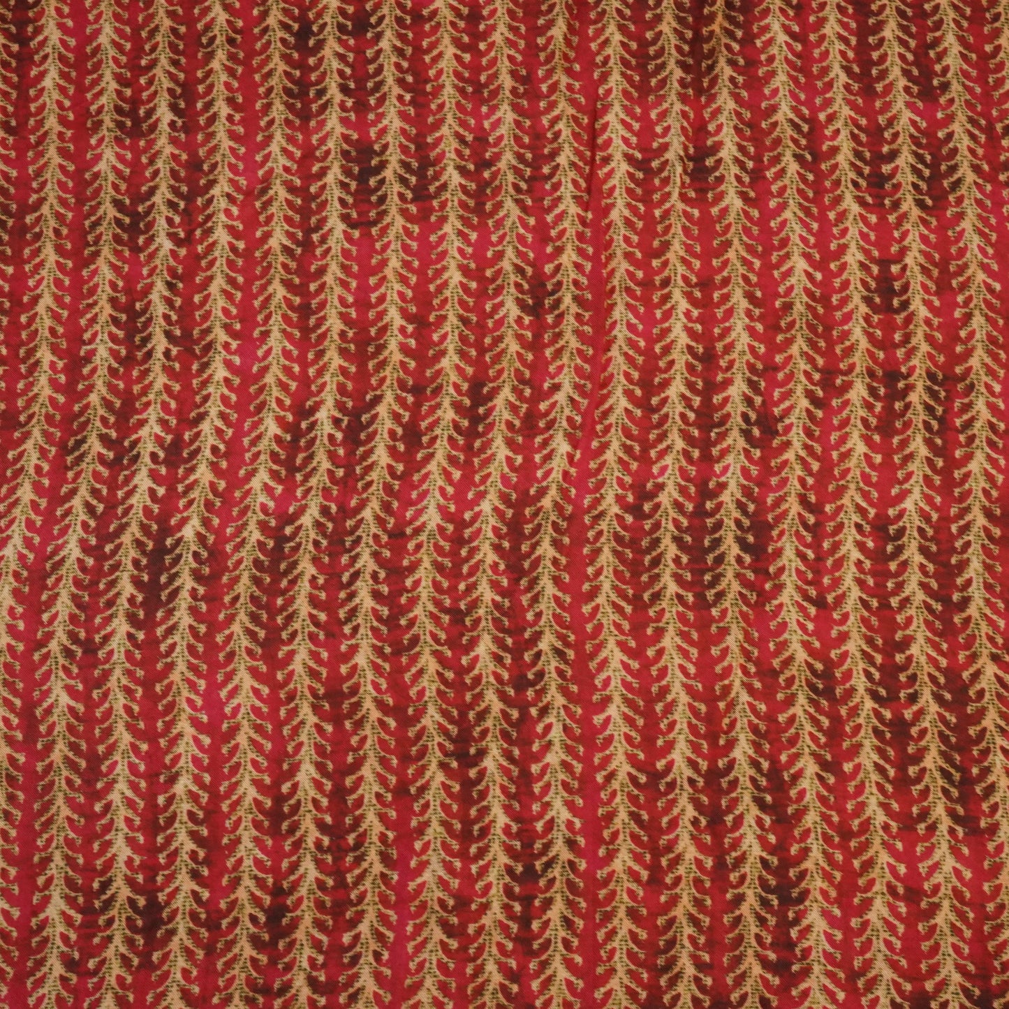 Red Bail Print Muslin Fabric 15716