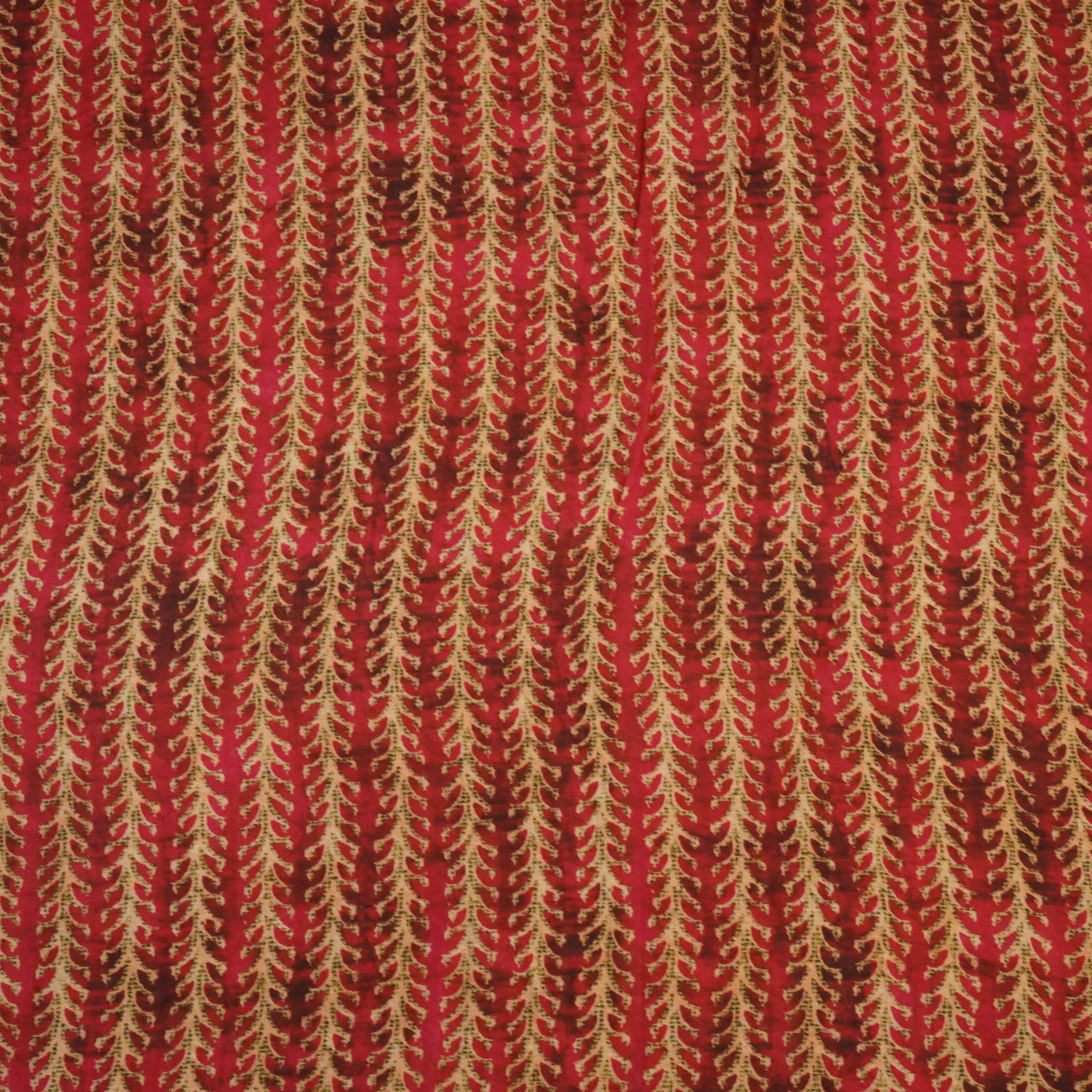 Red Bail Print Muslin Fabric 15716