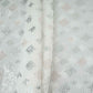 White Dyeable Geometrical Sequins Embroidery Georgette Fabric DR-32403