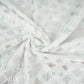 White Dyeable Geometrical Sequins Embroidery Georgette Fabric DR-32403