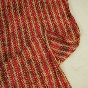 Red Bail Print Muslin Fabric 15716