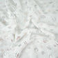 White Dyeable Geometrical Sequins Embroidery Georgette Fabric DR-32403
