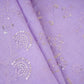 Lavender Floral Embroidery Mul Chanderi Fabric DC-30337