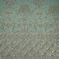 Light Grey Mughal Bird & Floral Jaal Embroidery Georgette Fabric DR-32395