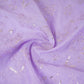 Lavender Floral Embroidery Mul Chanderi Fabric DC-30337