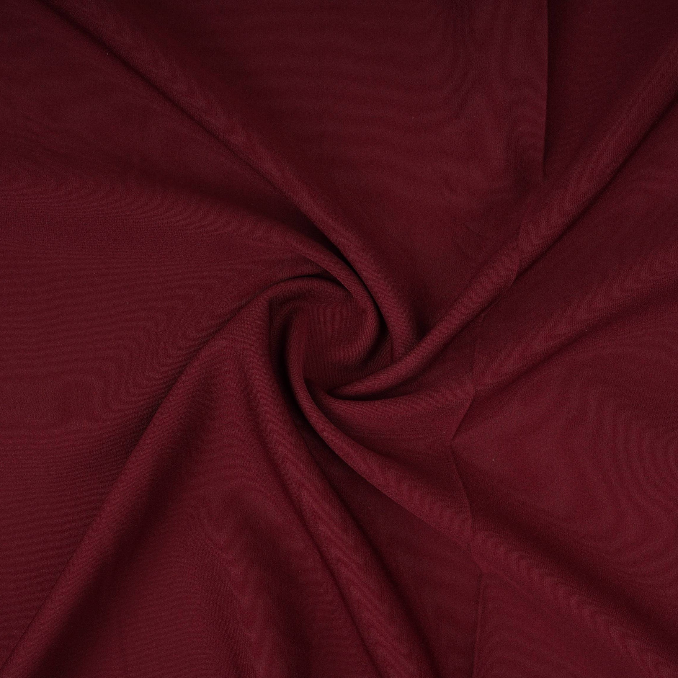 Maroon Solid Banana Crepe Fabric LIB-03 - TradeUNO