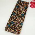 Dark Brown Floral Print Bangalori Silk Fabric