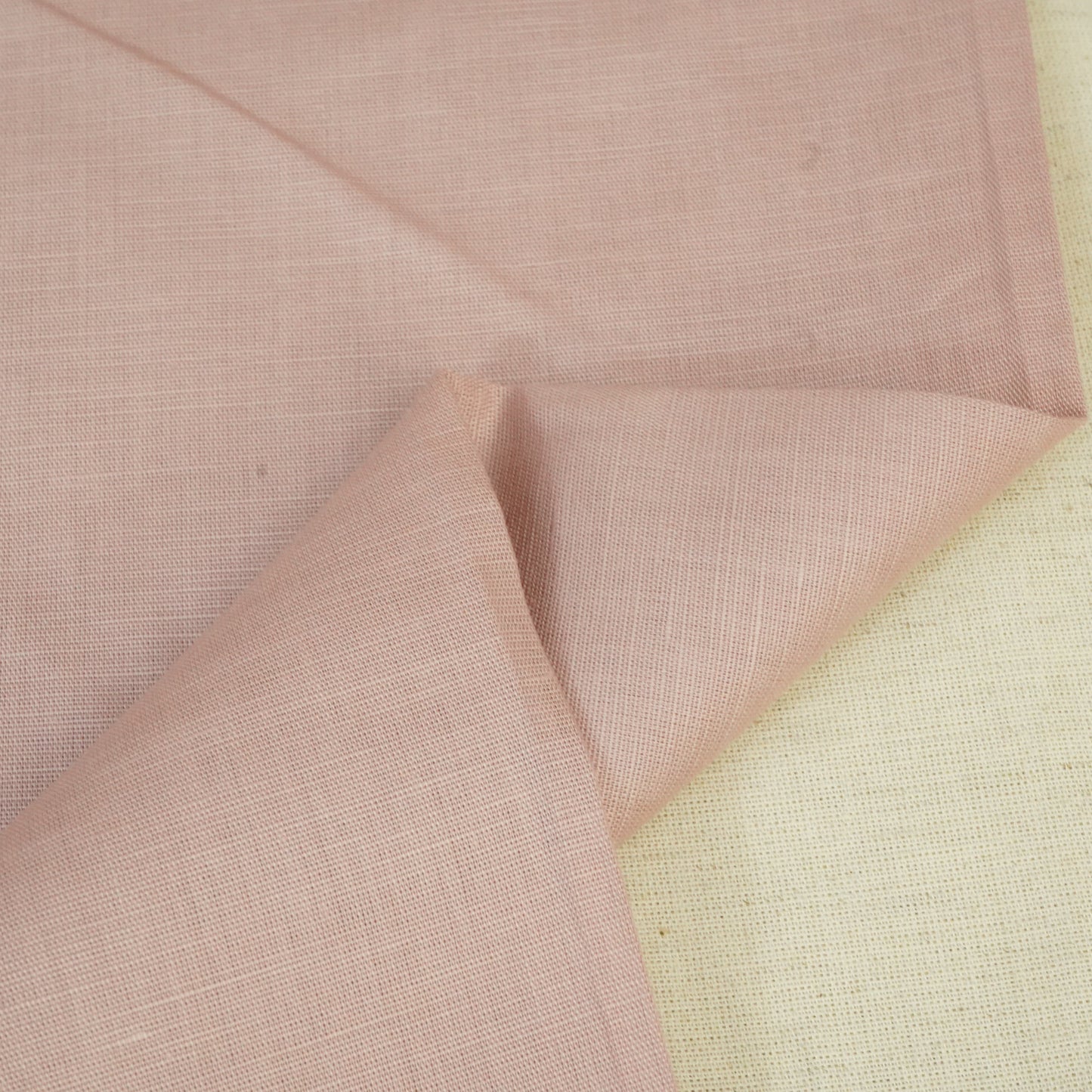 Dull Pink Solid Cotton Linen Fabric 16807