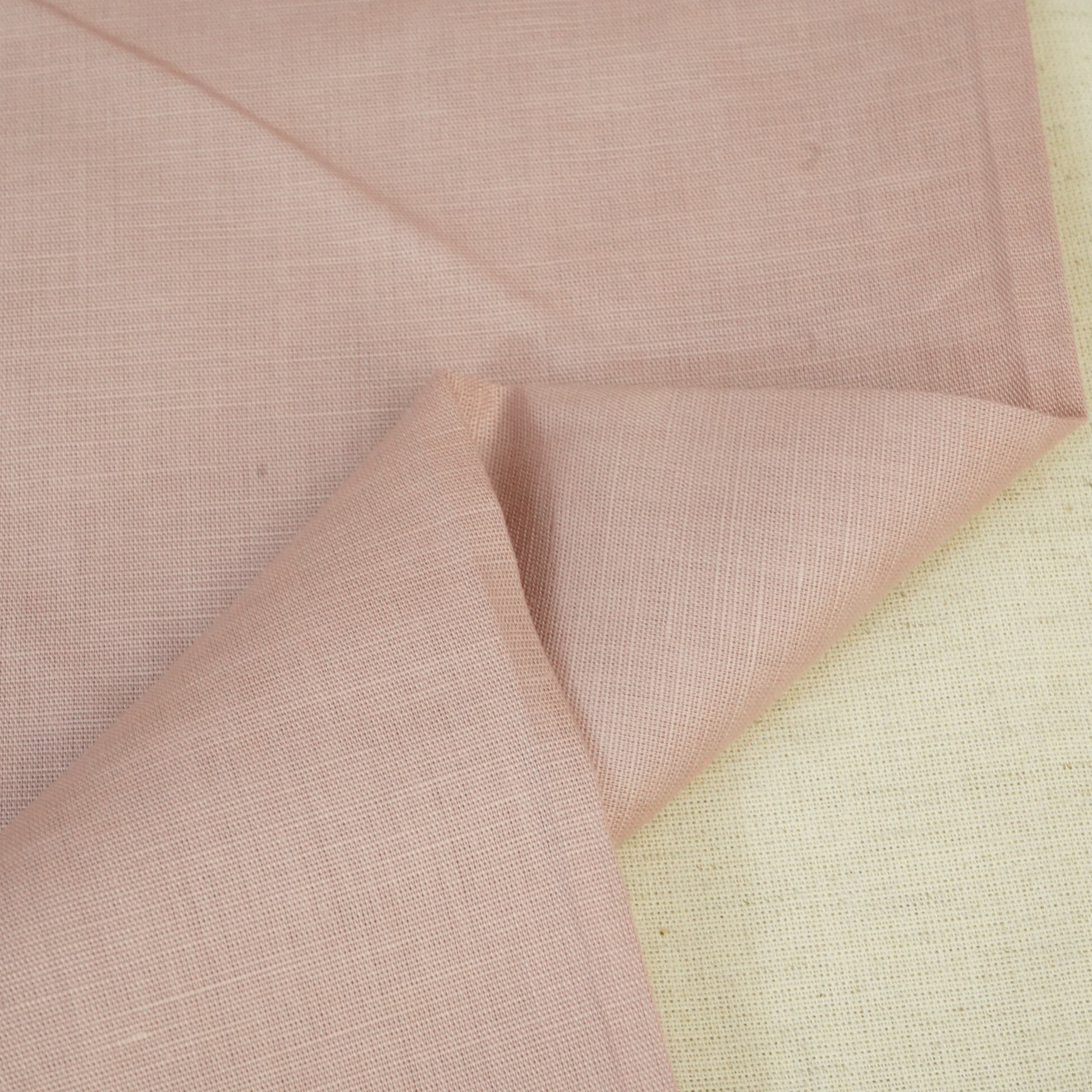 Dull Pink Solid Cotton Linen Fabric 16807