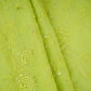 Light Green Floral Embroidery Mul Chanderi Fabric DC-30346