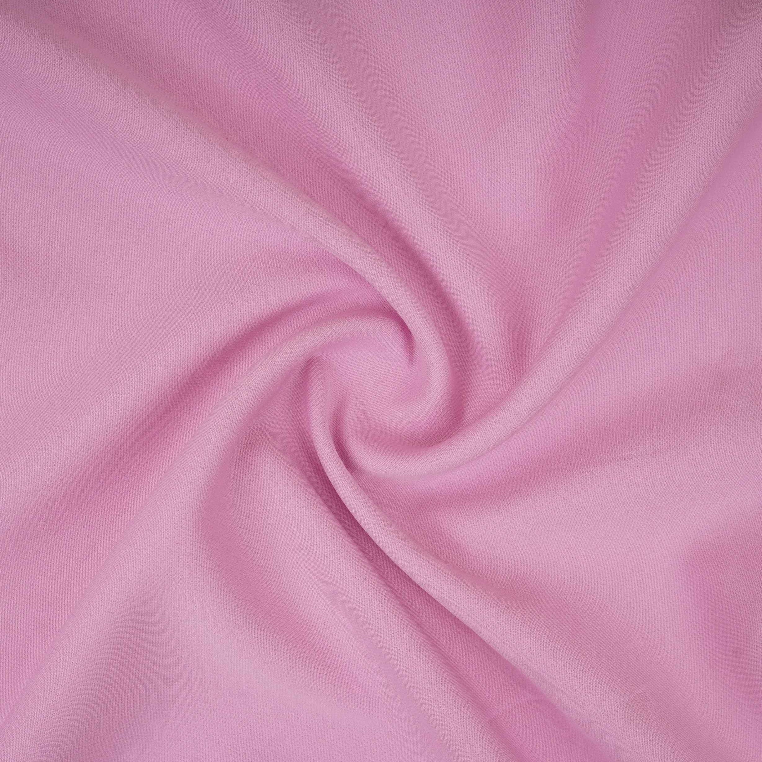 Pink Solid Banana Crepe Fabric LIB-09 - TradeUNO