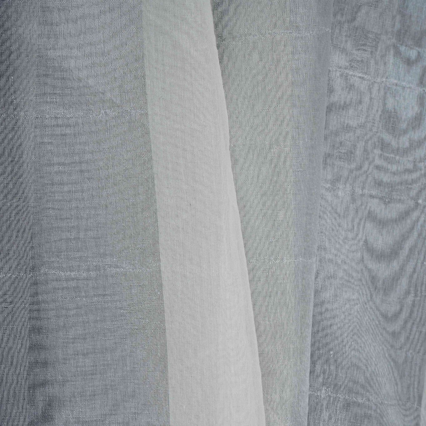 White with Silver Stripes Dyeable Tissue Fabric ACV-32246