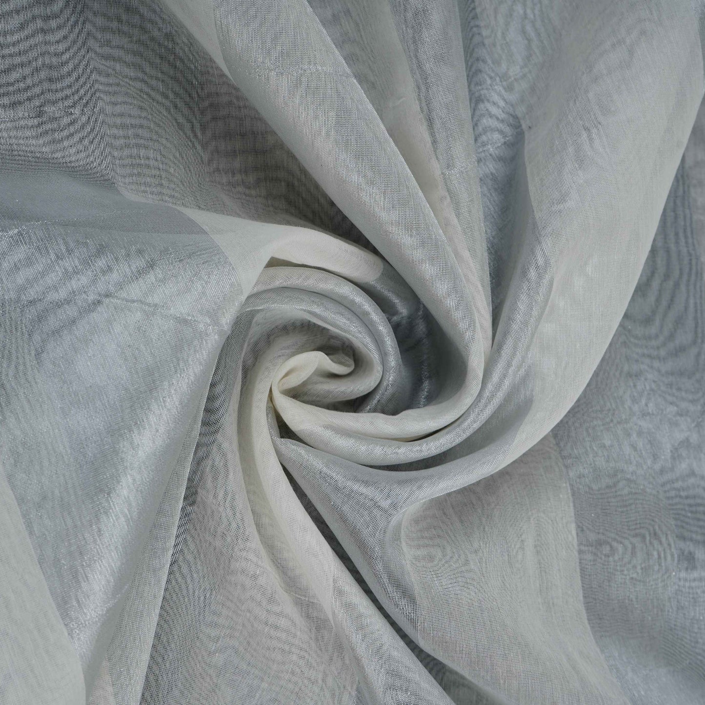 White with Silver Stripes Dyeable Tissue Fabric ACV-32246
