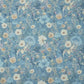 Denim Blue Floral Print Cotton Linen Fabric RT-30912