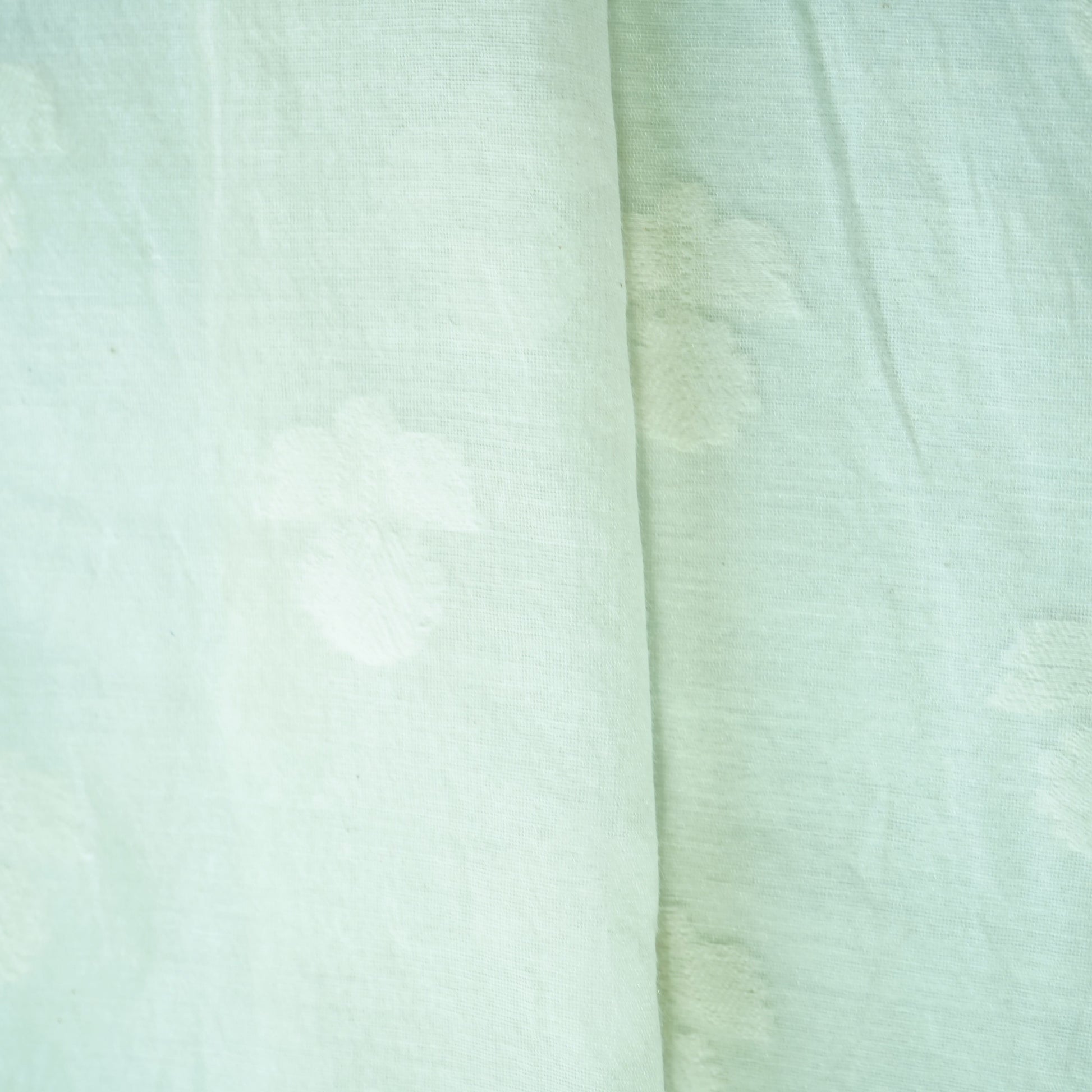 Off White Floral Buti Handloom Dyeable Cotton Staple Fabric