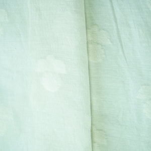 Off White Floral Buti Handloom Dyeable Cotton Staple Fabric