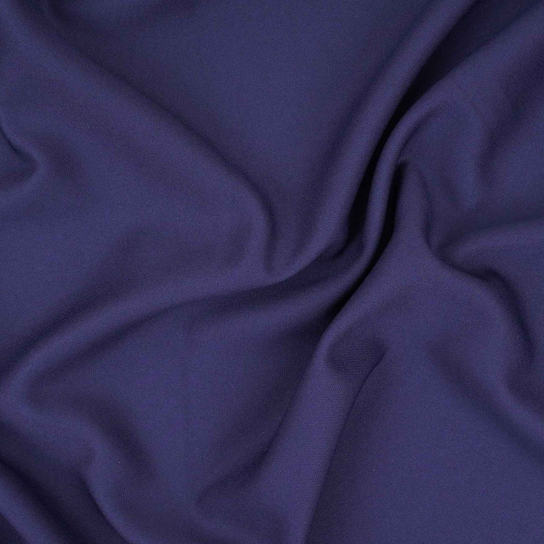Navy Blue Solid Banana Crepe Fabric LIB-04 - TradeUNO