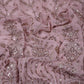 Peach Mughal Bird & Floral Jaal Embroidery Georgette Fabric DR-32392