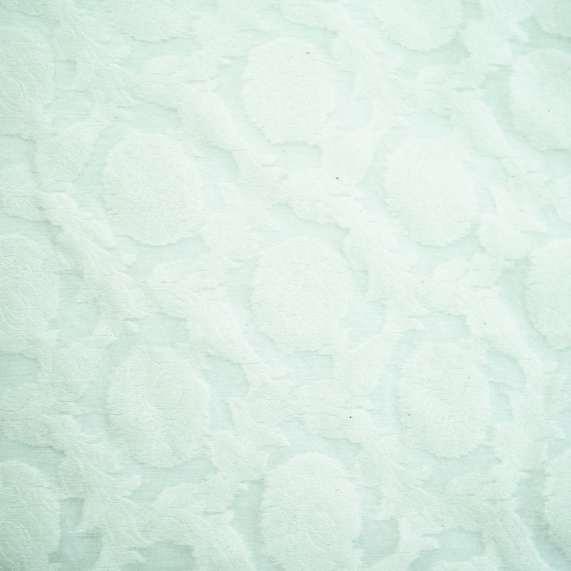 Off White Floral Traditional Handloom Dyeable Cotton Staple Fabric