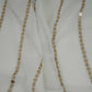 White Dyeable Zari Stripes With Sequins Embroidery Georgette Fabric DR-32372