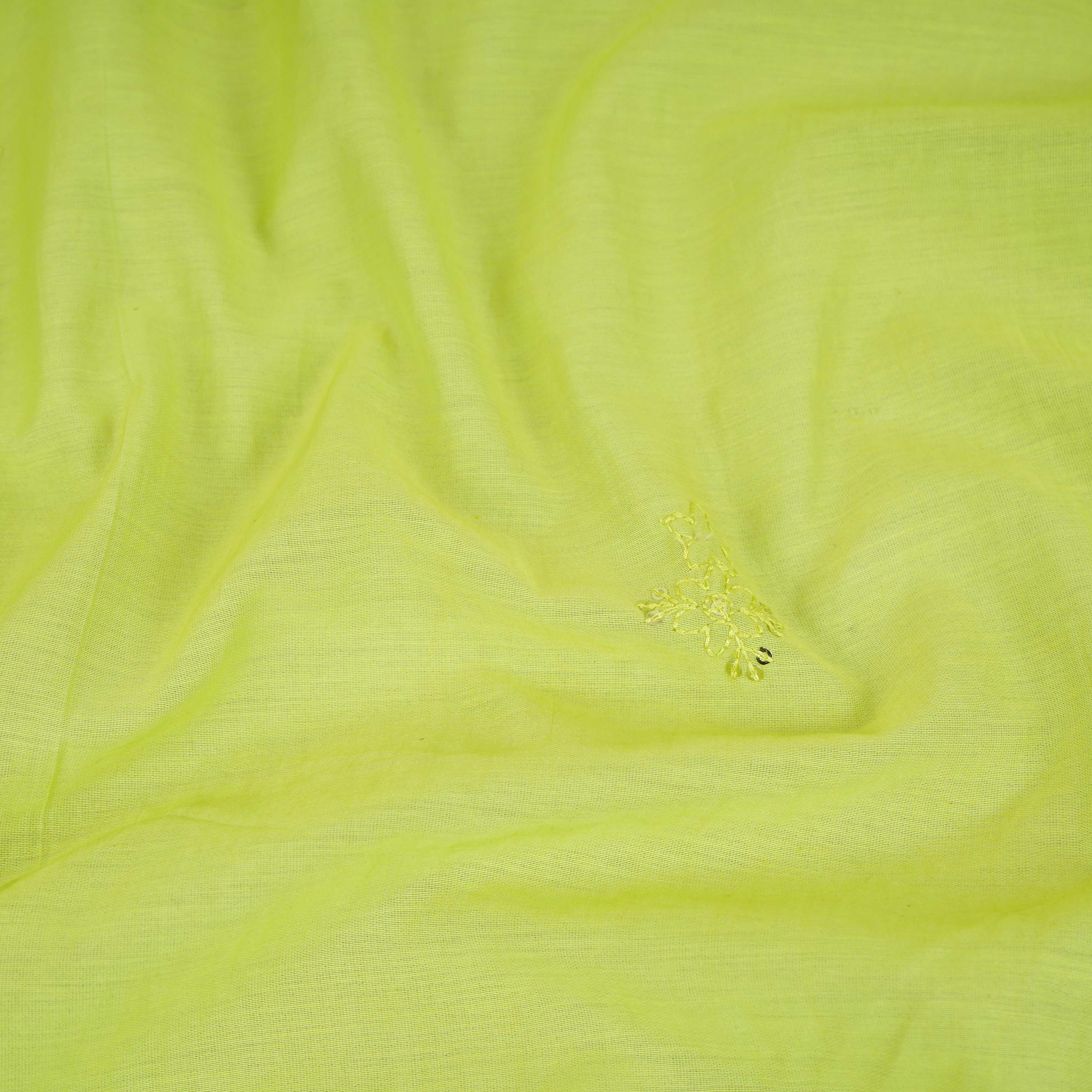 Light Green Embroidery Chanderi Dupatta DC-30345 - TradeUNO