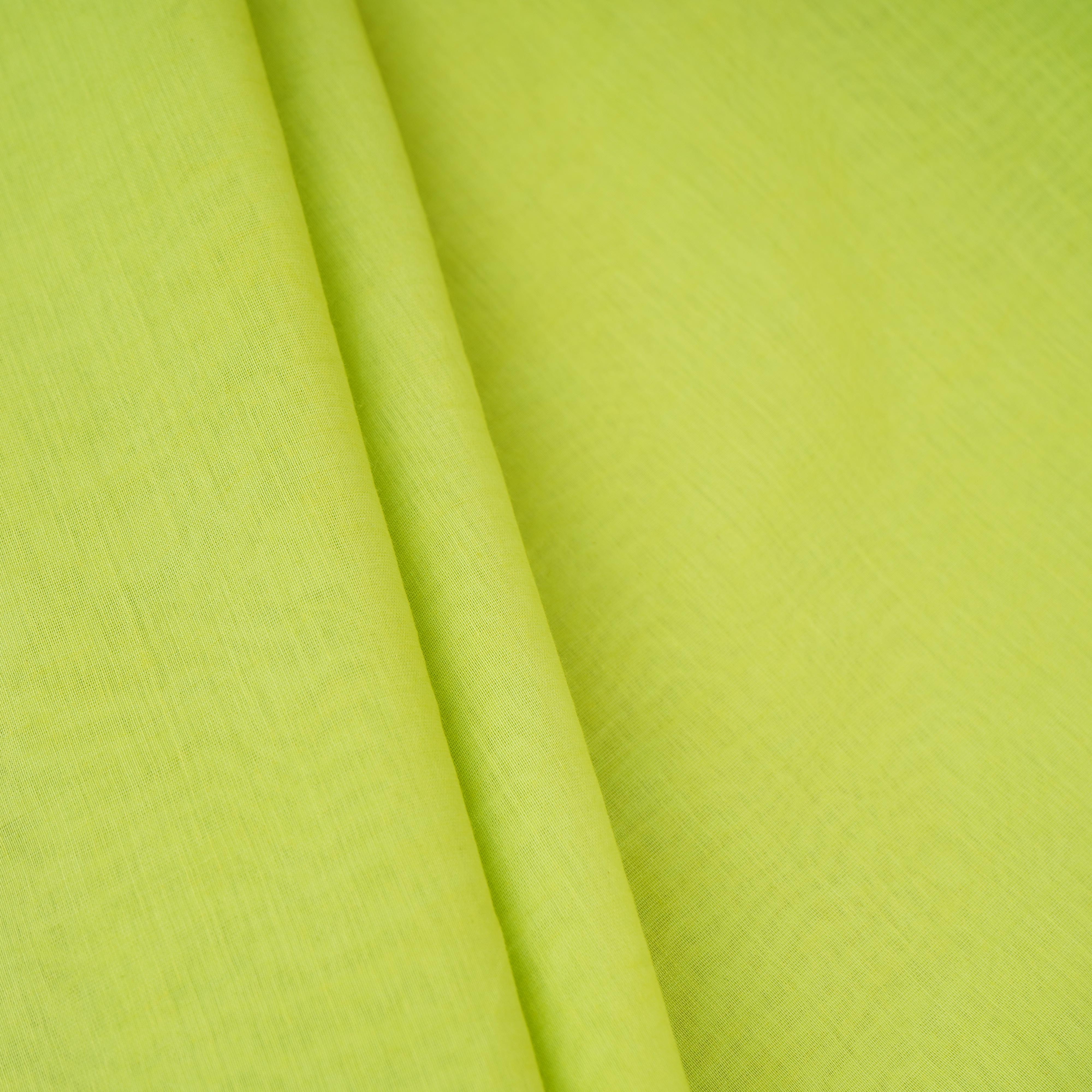Light Green Solid Mul Chanderi Fabric DC-30347 - TradeUNO