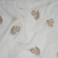 White Dyeable Cutdana Floral Zari Embroidery Georgette Fabric GTS-32032