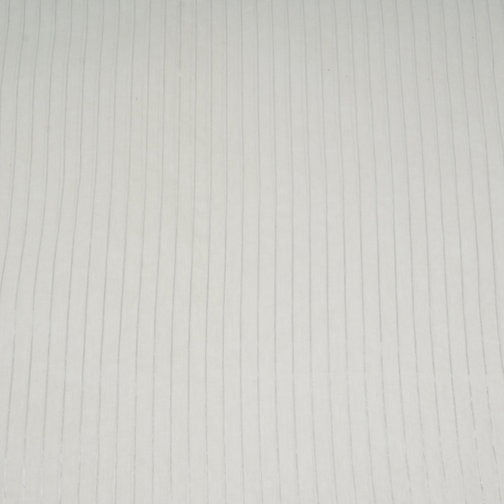 Off White with Silver Stripes Dyeable Tissue Fabric ACV-32244