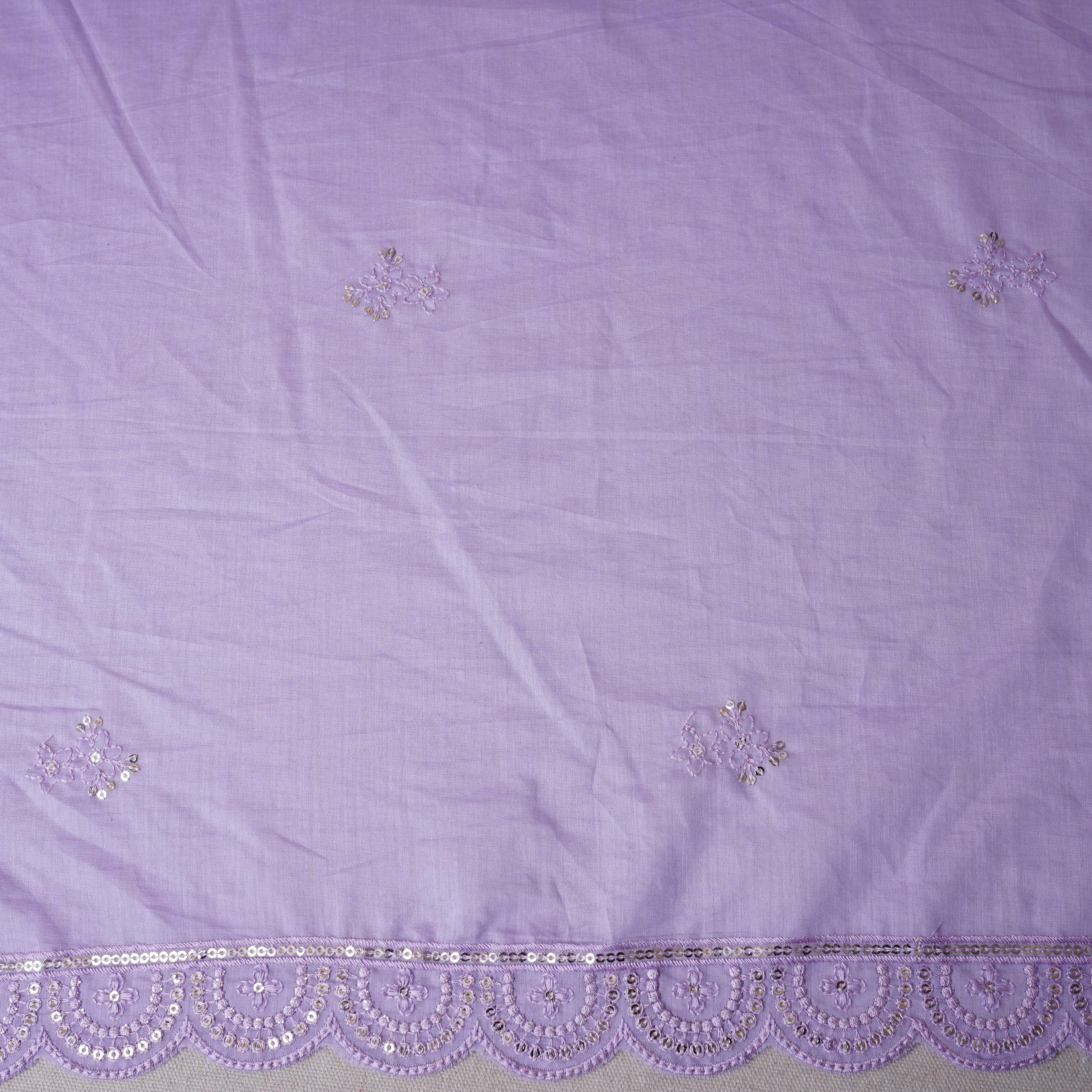 Lavender Embroidery Chanderi Dupatta DC-30336 - TradeUNO