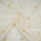 Off White Stripes with floral thread embroidery Mul Chanderi Fabric ACF-32084