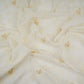 Off White Stripes with floral thread embroidery Mul Chanderi Fabric ACF-32084