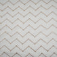 Off White Dyeable Chevron embroidery Mul Chanderi Fabric VF-32048