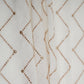 Off White Dyeable Chevron embroidery Mul Chanderi Fabric VF-32048