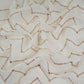 Off White Dyeable Chevron embroidery Mul Chanderi Fabric VF-32048