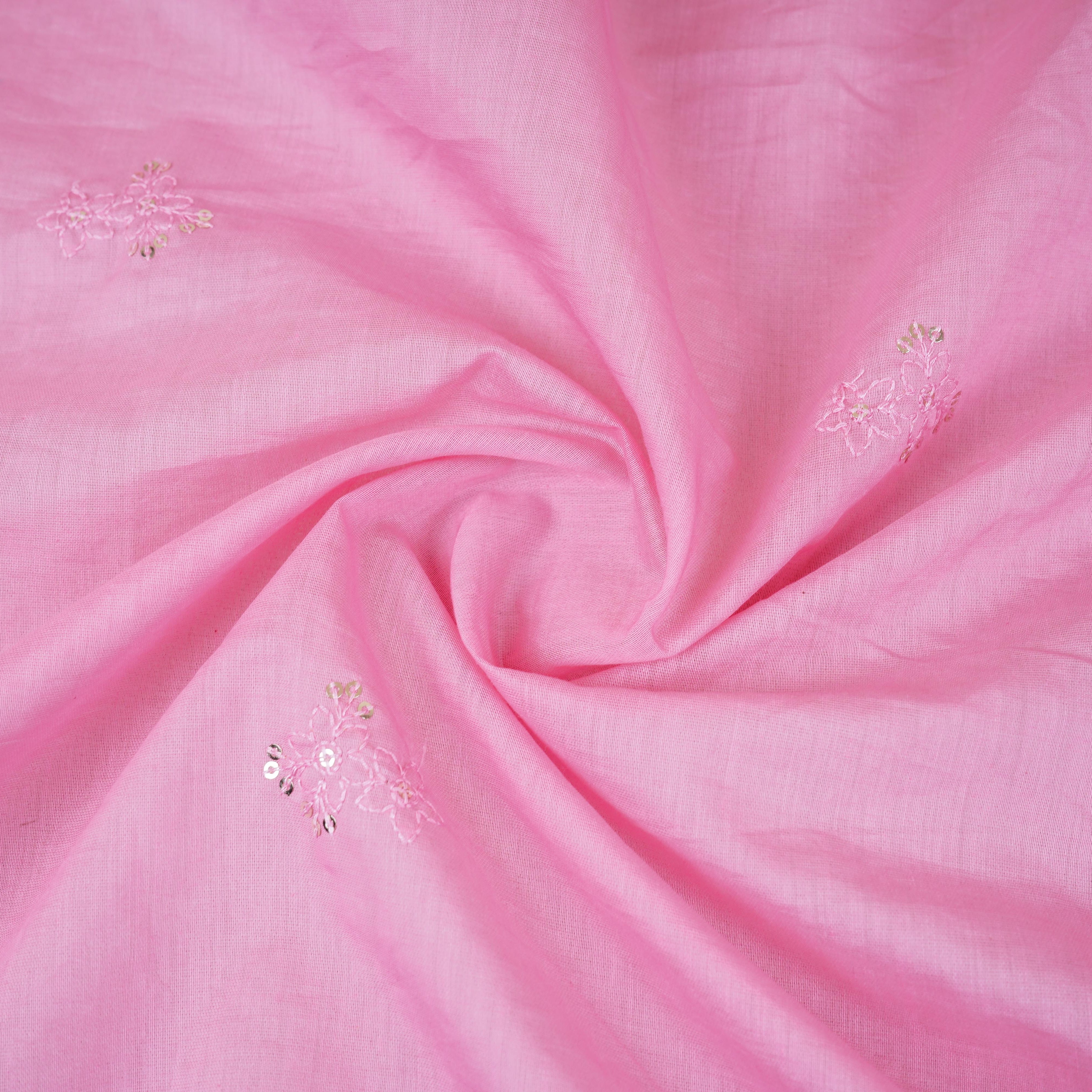 Pink Embroidery Chanderi Dupatta DC-30342 - TradeUNO