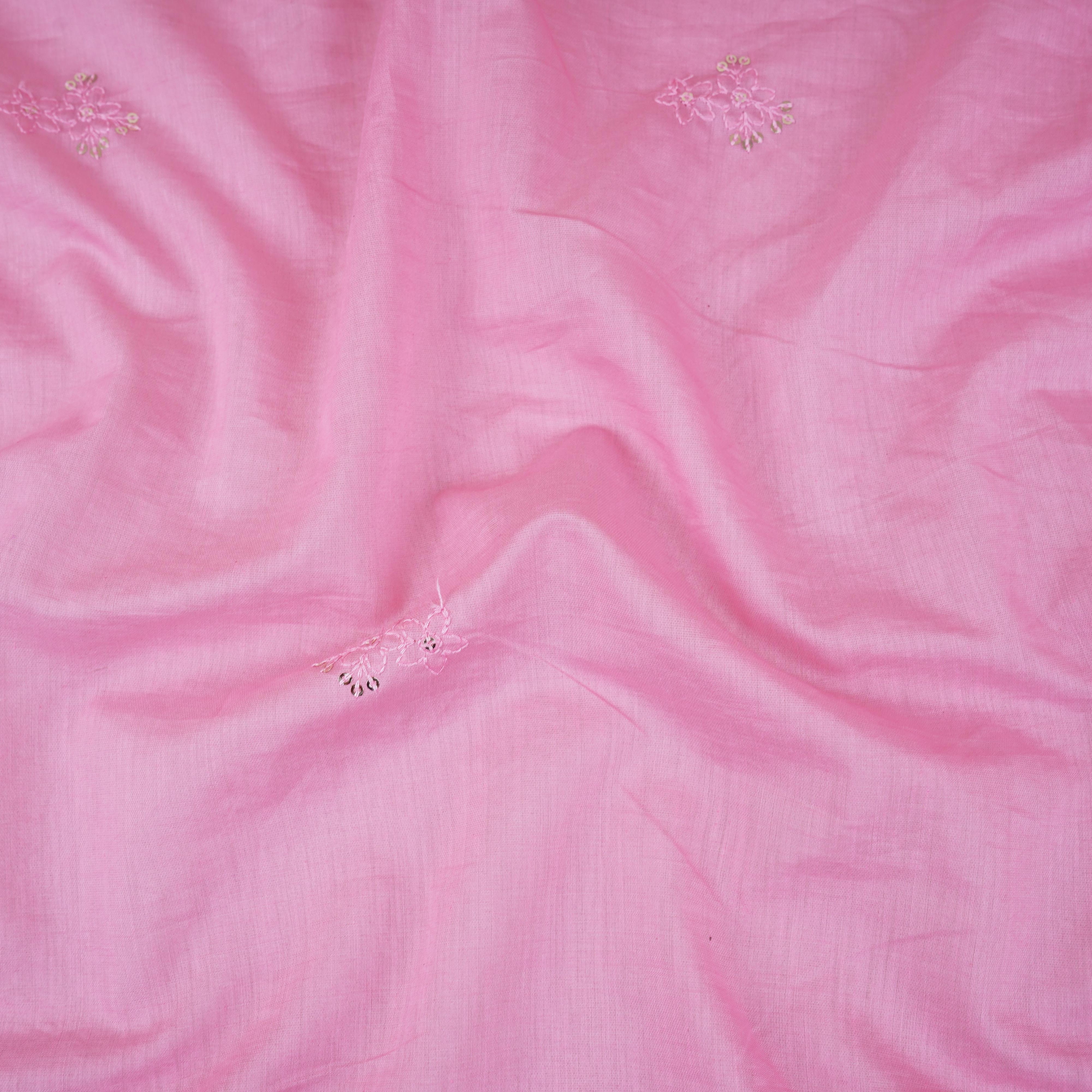 Pink Embroidery Chanderi Dupatta DC-30342 - TradeUNO