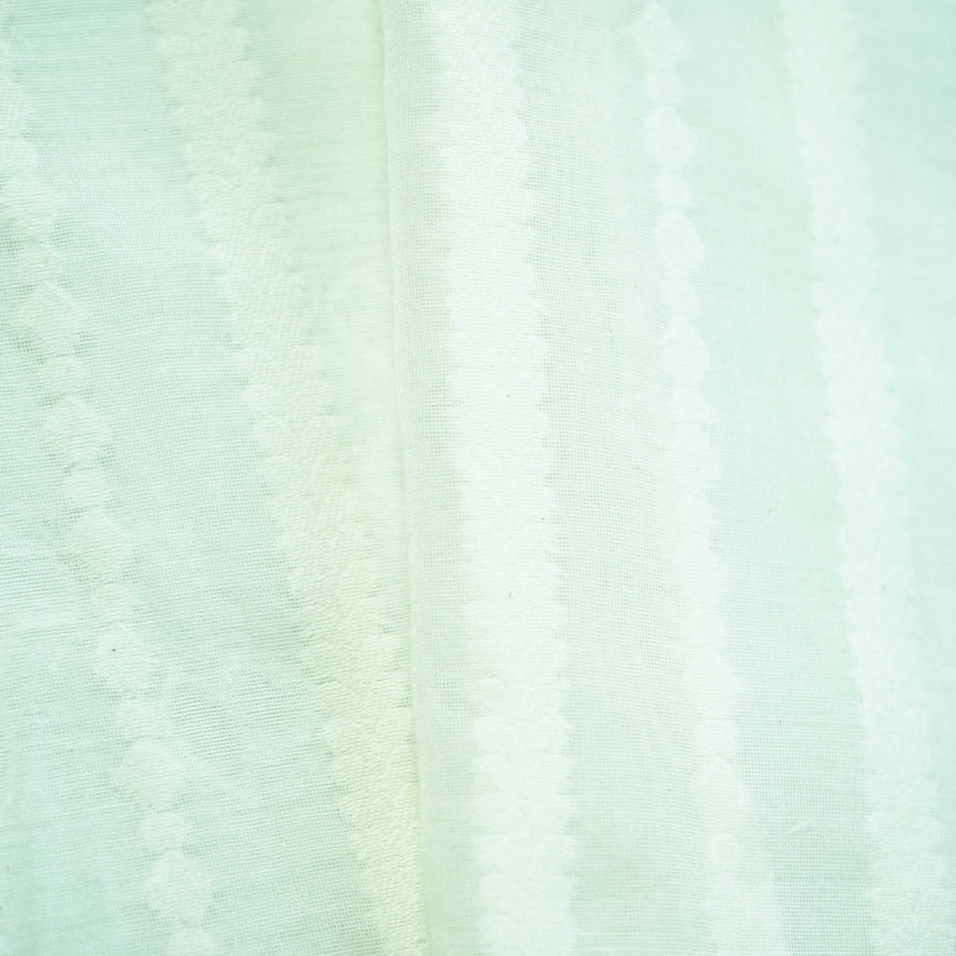 Off White Traditional Stripes Handloom Dyeable Cotton Staple Fabric