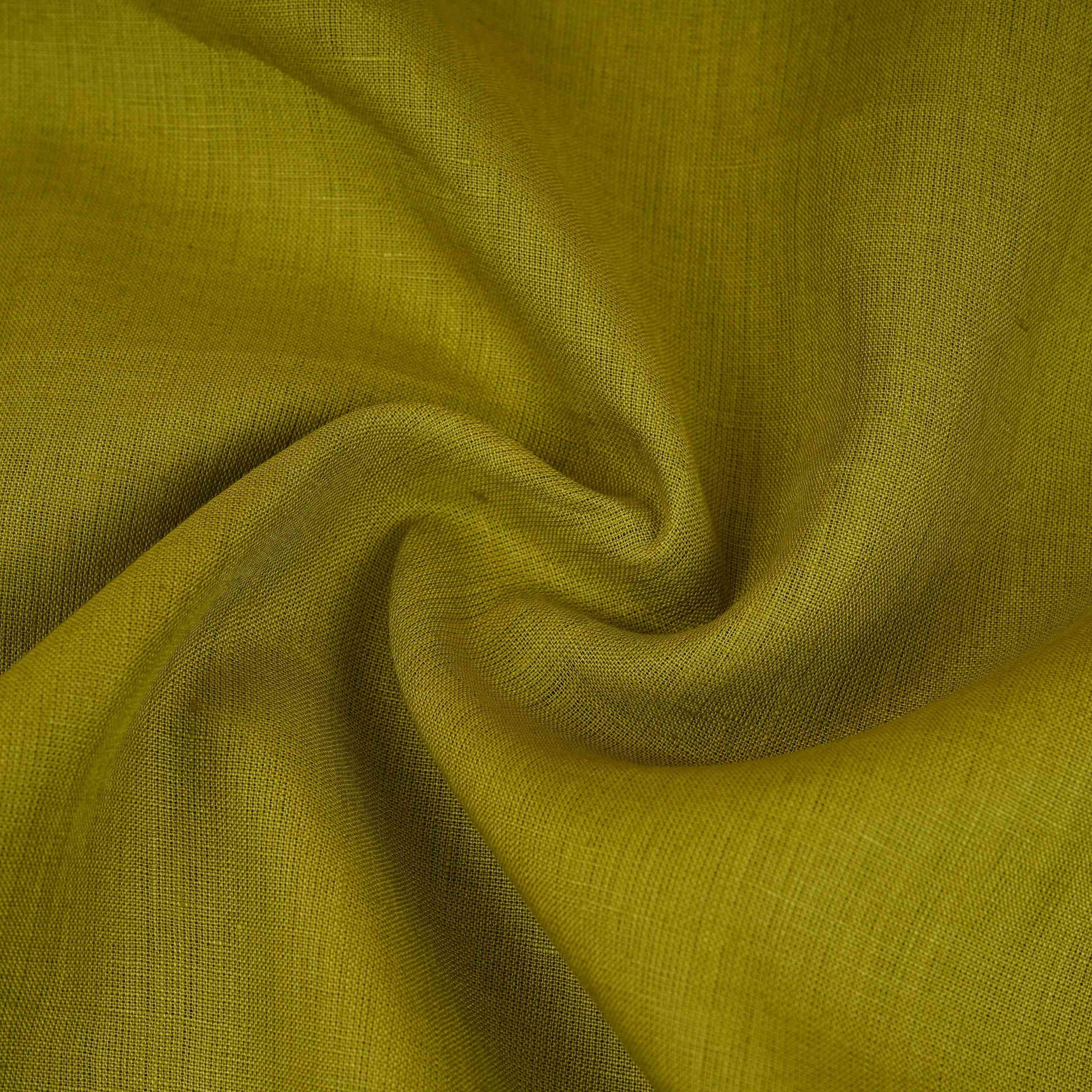 Mehndi Green Solid Pure Linen 60 Lea Fabric UT-30489 - TradeUNO