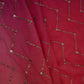 Pink with Peach 4D Chevron embroidery Mul Chanderi Fabric VF-32050