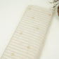 White & Silver Zari Buti Stripes Kanjivaram Silk Fabric MTI-32455