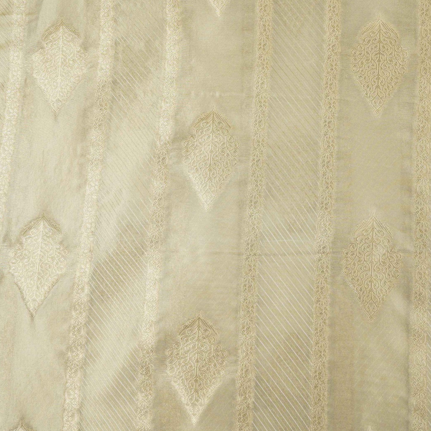 Golden Floral Buta Kanjivaram Silk Fabric MTI-32457